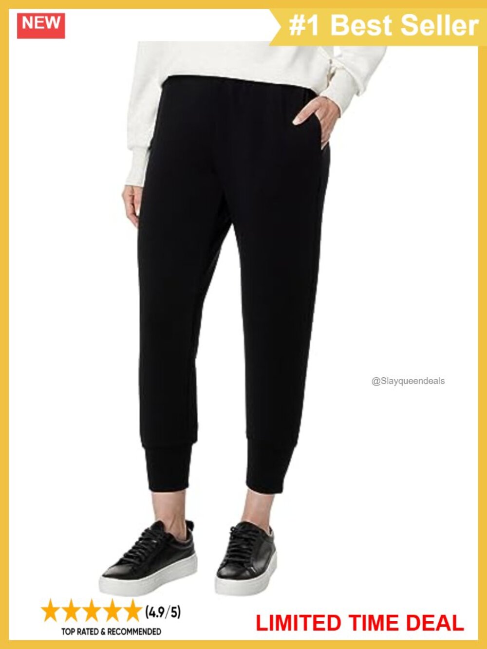 Varley Slim Cuff Jersey Jogger Sweatpants High Rise Tapered Workout Pant